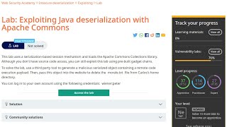 Web Security Academy | Insecure Deserialization | 5 - Exploiting Java Deserialization Apache Commons