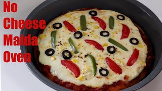 ചീസും മൈദയും ഓവനും വേണ്ട/No Cheese No Maida No Oven Pizza Recipe/No Cheese Pizza