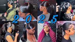 New \u0026 Latest Sleek Natural Ponytail Hairstyles For Black Women/Hair 2025 | Cute #trendinghairstyles