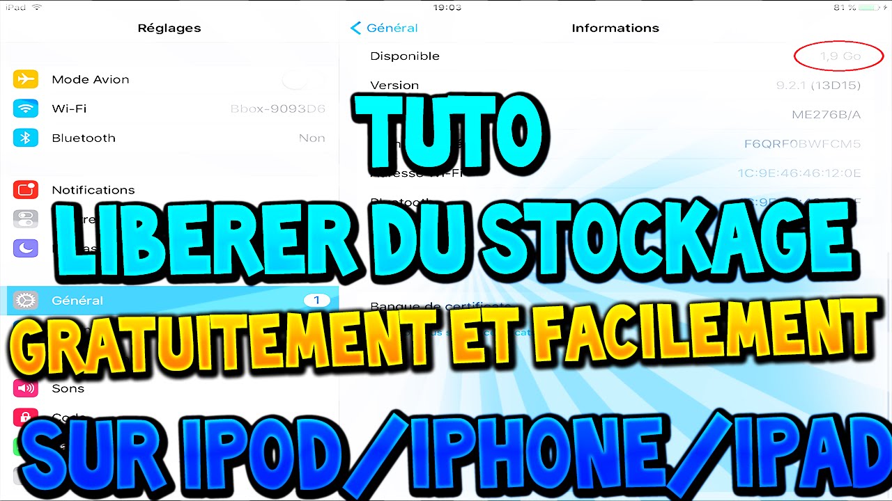 [TUTO] LIBERER DE L'ESPACE SUR IPHONE/IPAD/IPOD FACILEMENT SANS RIEN ...