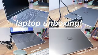 unboxing my new laptop 💻 *hp 15s, windows 11*