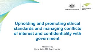 Help shape our guidance on ethical standards and conflicts and confidentiality with government