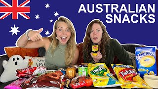 Taste Testing AUSTRALIAN Snacks \u0026 Sweets! - Hailee And Kendra