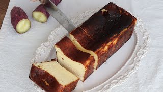 네모네모한 고구마 바스크치즈케이크|No 밀가루 | sweet potato burnt cheesecake