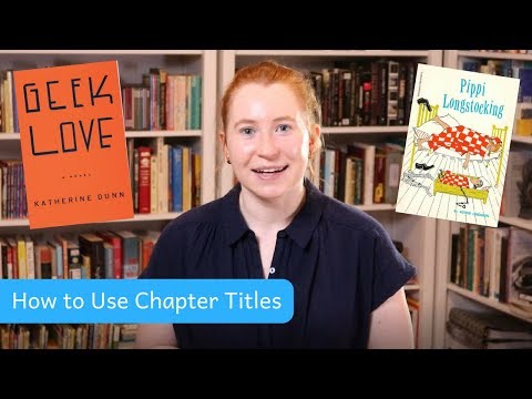 How do you write a title of a chapter?