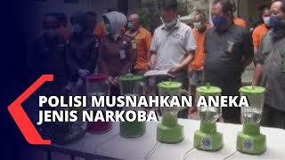 Polisi Musnahkan Narkoba Jenis Sabu, Ekstasi dan Ganja Sintesis Hasil Sitaan