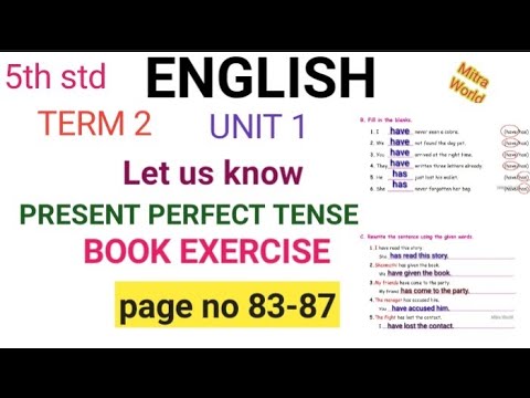 5th Std |English|Term 2 Unit 1| Let Us Know|present Perfect Tense |page ...