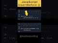 JavaScript InsertBefore Method | appendChild() | insert element html dom