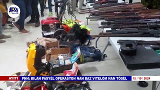 Lapolis prezante BILAN PASYÈL operasyon yo di yo mennen nan baz Viltelom nan Tòsèl