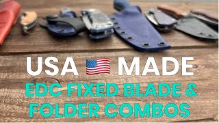 TOP 10 AMERICAN MADE EDC FIXED BLADE AND POCKET KNIFE COMBO