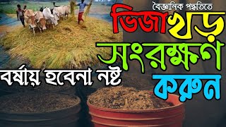 ভিজা খড় সংরক্ষণ করার পদ্ধতি | কিভাবে ভেজা খড় সংরক্ষণ করা যায়