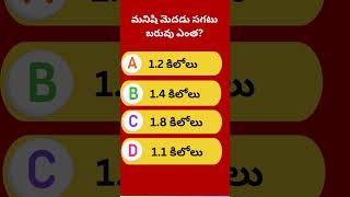 మనిషి మెదడు సగటు బరువు ఎంత  #gk #generalknowledgequiz #gkquiz #quiz #quiztime