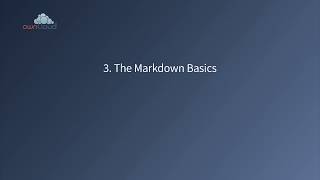 #3 The Markdown Basics