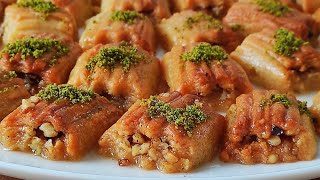 BAKLAVA DEĞİL ✋AMA BAKLAVA TADINDA🏆 KIYIR KIYIR ŞERBETLİ TATLI TARİFİ‼️ RAMAZAN'DA FAVORİNİZ OLACAK