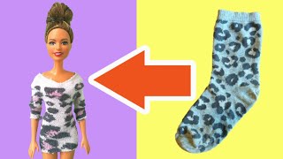 Easy BARBIE CLOTHES out of SOCKS | Barbie Clothes Hacks