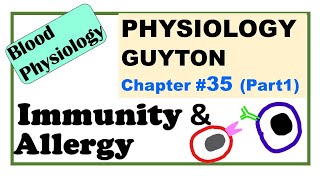 Ch#35 Part1 Physiology Guyton | Immunity & Allergy |Acquired Immunity | Lymphocytes|Blood Physiology