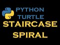 Python Turtle Tutorials 2 # Draw a Staircase Spiral
