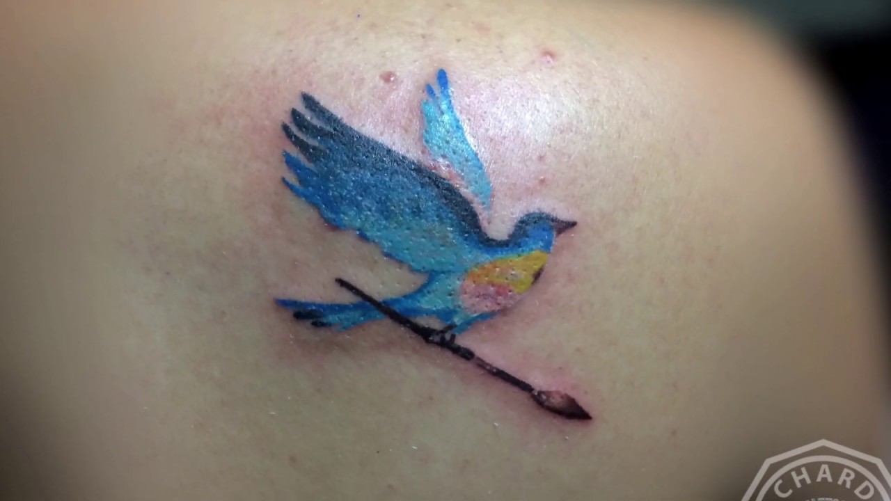 Bird Paint Brush Tattoo Time Lapse Youtube