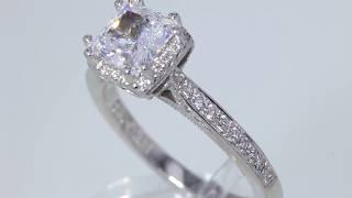 Tacori 2620PRP 18kt White Gold Halo Princess Dantela Retails $4k LCRings.com  $1795