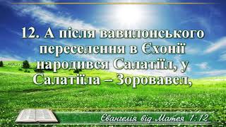 ВідеоБіблія Євангелія від Матея розділ 1 Хоменка