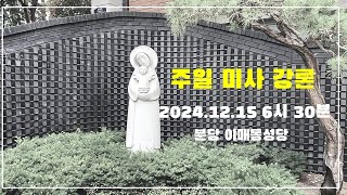 2024.12.15 대림 제3주일(자선 주일) 6시 30분