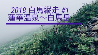 白馬縦走の旅　前半　蓮華温泉〜白馬岳　2018年8月