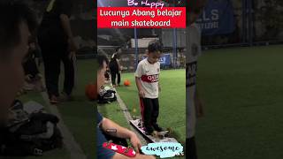 Lucunya Abang l belajar naik skateboard #lestikejora #rizkybillar #levianbillar #leslar #lestibillar