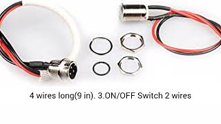 Hoverboard Charging Port 4 Line OnOff Switch Replacement for Hoverboard Self Balance