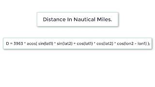 Calculate Distance in Nautical Miles: C Program