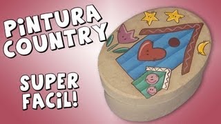 1-3 Tutorial Pintura Country Casitas Pintura Decorativa - Pintura Facil Para Ti