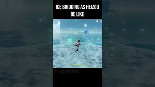 Ice Bridging as Heizou 😎 #genshin #genshinimpact #shorts