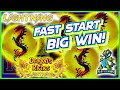 CRAZY FAST START! BIG BONUS WIN! Lightning Link Dragon Riches Slot