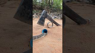 DIY Snake Trap using Axe &hole with pvc#creativesnaketrap#