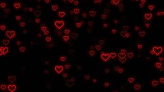 Fly Up❤️Neon Light Love Heart | Red Heart Background Video | Animated Background | Wallpaper Heart