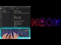ASMR Programming - Shimmering Neon Text Effect Using HTML CSS - No Talking