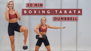 30 MIN BOXING TABATA - Bodyweight & Weights | Strength & Conditioning | Super Sweaty | Fun Music
