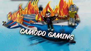 Camodo Gaming and I ALMOST get SQUISHED! | Roblox Heavy Sinking Ship Gameplay