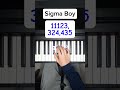 sigma boy song tutorial on piano piano tutorial pianotutorial sigma shorts