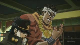 Jojo's Bizarre Adventure (Stardust Crusaders) Jotaro Breaks D'arby's Finger (English Dub)