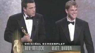 Ben Affleck and Matt Damon Win Best Original Screenplay for "Good Will Hunting" | 70th Oscars (1997)