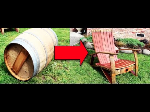 // Make a Chair out of a Wine Barrel // // Make a Chair out of a Wine Barrel //