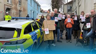 Showdown as campaigners hold 'funeral' for doomed Falmouth trees