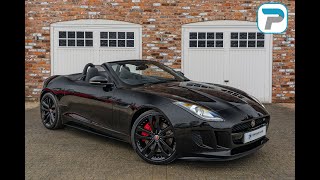 2018/18 JAGUAR F-TYPE 3.0 V6 S CAB IN SANTORINI BLACK METALLIC WITH BLACK LEATHER INTERIOR