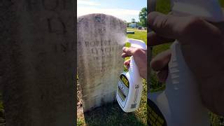 Cleaning the Headstone of Indiana Veteran Robert A Lynch 🇺🇲🙏 #cemetery #cleaning #headstonecleaning