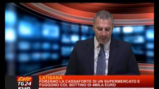 LATISANA   FORZANO LA CASSAFORTE DI UN SUPERMERCATO E FUGGONO COL BOTTINO DI 4MILA EURO