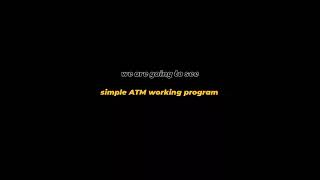 ATM prototype using C programming