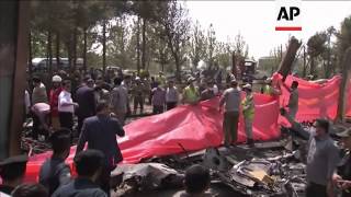 A regional passenger plane assembled in Iran crashed Sunday on take off from the capital, killing 39