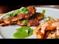 Crispy Chicken Thighs with Chimichurri Sauce & Roasted Parmesan Garlic Sweet Potato Fries with Aioli