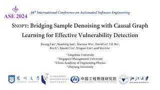 Snopy: Bridging Sample Denoising with Causal Graph Learning for Effective Vulnerability Detection