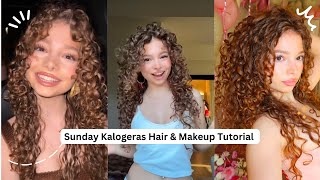 Sunday Kalogeras Hair and Makeup Tutorial |💄👩🏽‍🦱